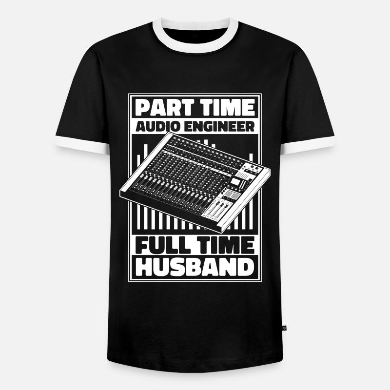 Tontechniker Sound Audio Engineer - Männer Kontrast-T-Shirt - Schwarz/Weiß