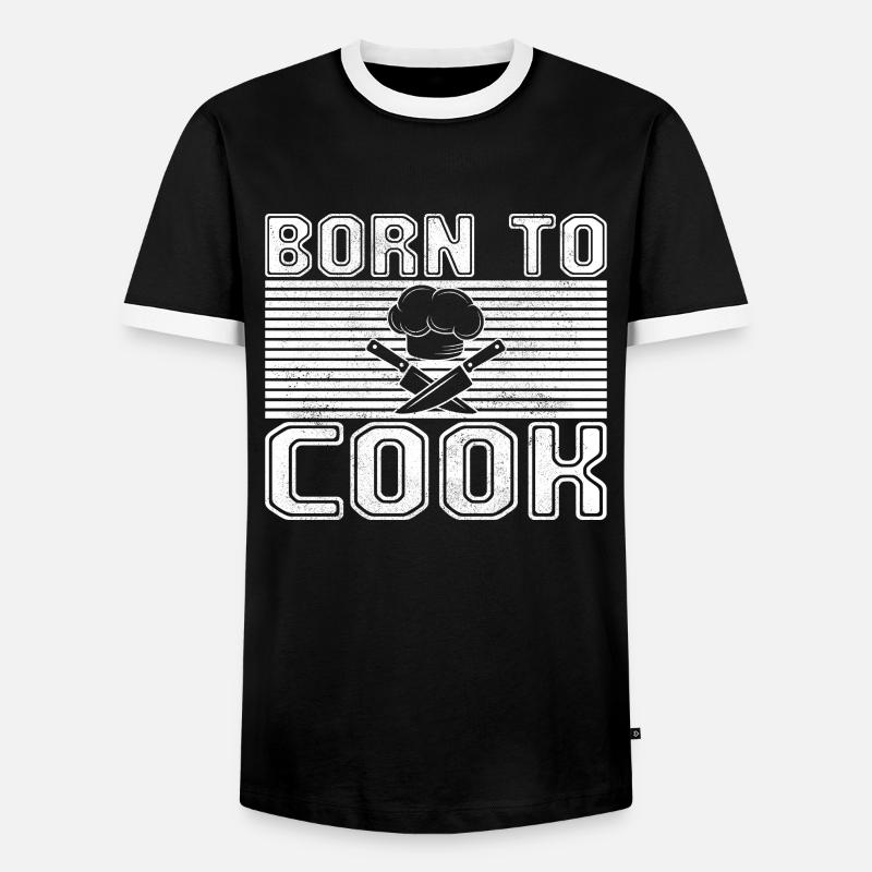 Kochen - Männer Kontrast-T-Shirt - Schwarz/Weiß