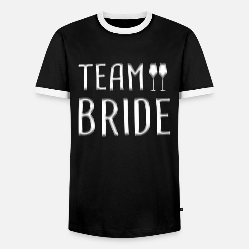 team bride - Männer Kontrast-T-Shirt - Schwarz/Weiß