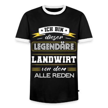 Ich Bin Dieser Legendäre Landwirt Geschenk - Männer Kontrast-T-Shirt - Schwarz/Weiß - Vorne - AI Model Female 172 light (172cm) & AI Model Male 178 light (178cm)