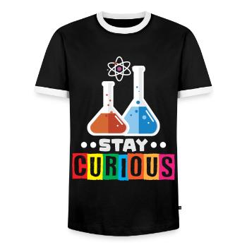 Wissenschaftler Chemiker Physiker Physik Geschenk - Männer Kontrast-T-Shirt - Schwarz/Weiß - Vorne - AI Model Female 172 light (172cm) & AI Model Male 178 light (178cm)