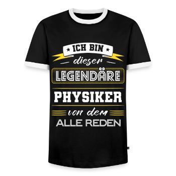 Ich Bin Dieser Legendäre Physiker Geschenk - Männer Kontrast-T-Shirt - Schwarz/Weiß - Vorne - AI Model Female 172 light (172cm) & AI Model Male 178 light (178cm)