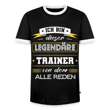 Ich Bin Dieser Legendäre Trainer Geschenk - Männer Kontrast-T-Shirt - Schwarz/Weiß - Vorne - AI Model Female 172 light (172cm) & AI Model Male 178 light (178cm)