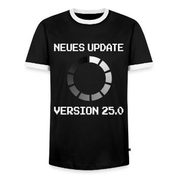 Programmer 25th Birthday informatik Gift - Men's Ringer Shirt - black/white - Front - AI Model Female 172 light (172cm) & AI Model Male 178 light (178cm)