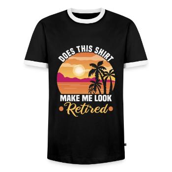 Pensionierung Geschenkidee Rente Arbeitskollege - Männer Kontrast-T-Shirt - Schwarz/Weiß - Vorne - AI Model Female 172 light (172cm) & AI Model Male 178 light (178cm)