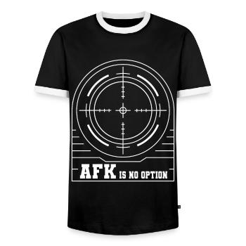 Joueur de jeu AFK n’est pas une option Jeu vidéo de joueur - T-shirt contrasté Homme - noir/blanc - Devant - AI Model Female 172 light (172cm) & AI Model Male 178 light (178cm)