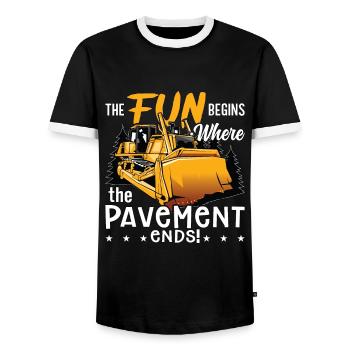 Bagger Bulldozer Planierraupe Bauarbeiter Geschenk - Männer Kontrast-T-Shirt - Schwarz/Weiß - Vorne - AI Model Female 172 light (172cm) & AI Model Male 178 light (178cm)
