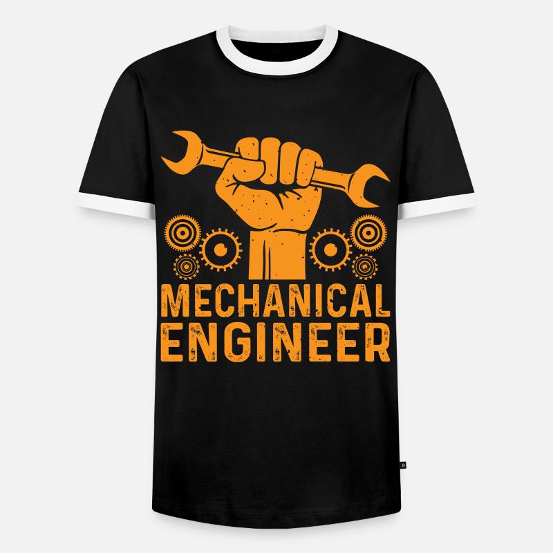 Mechanics Engineer Mechanical Engineering - Men's Ringer Shirt - black/white