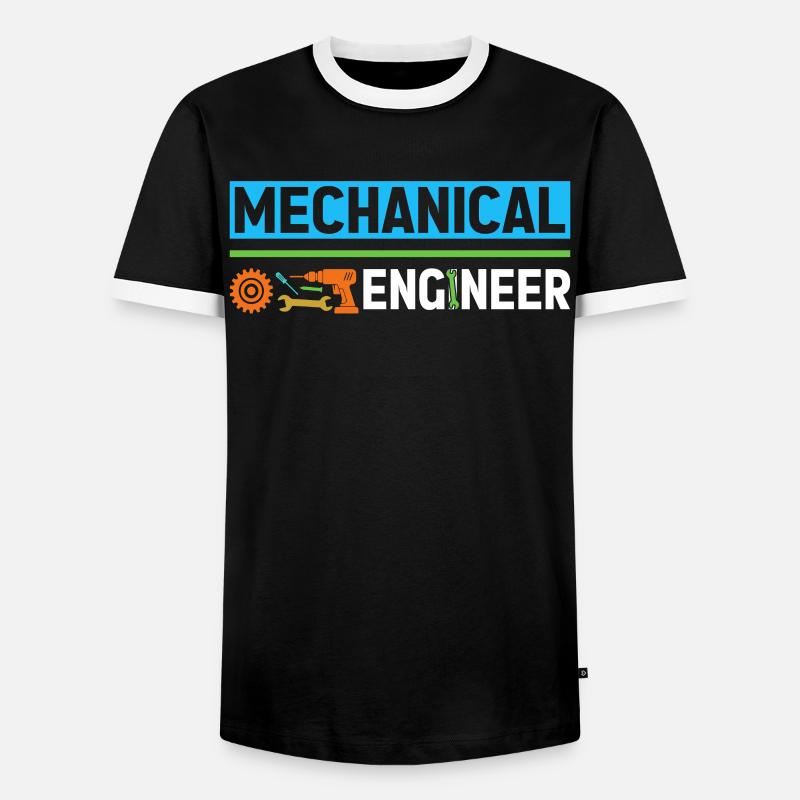 Mechanics Engineer Mechanical Engineering - Men's Ringer Shirt - black/white