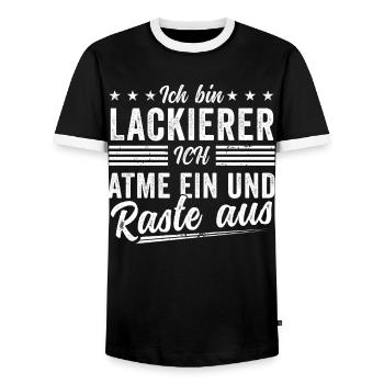 spruch geschenk Männer Geschenkidee Maler - Männer Kontrast-T-Shirt - Schwarz/Weiß - Vorne - AI Model Female 172 light (172cm) & AI Model Male 178 light (178cm)
