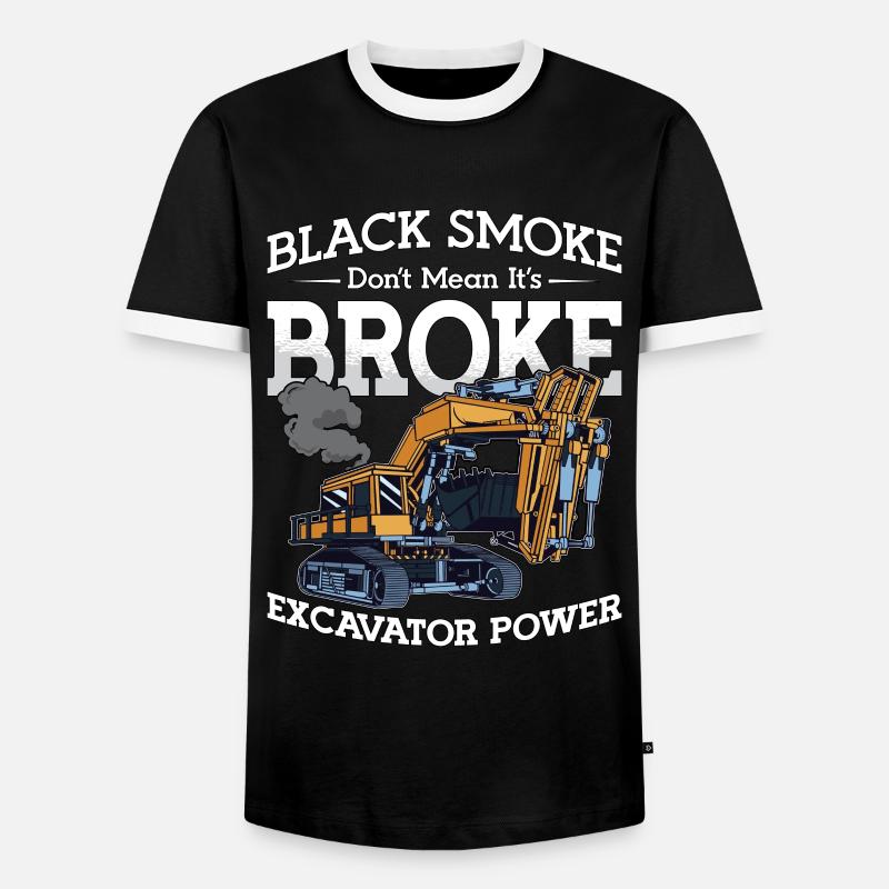 Baggern Baggerfahrer Bauarbeiter Bagger Geschenk - Männer Kontrast-T-Shirt - Schwarz/Weiß