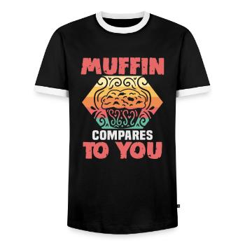 Cuisson de biscuits et de gâteaux Boulanger ou boulanger amateur - T-shirt contrasté Homme - noir/blanc - Devant - AI Model Female 172 light (172cm) & AI Model Male 178 light (178cm)