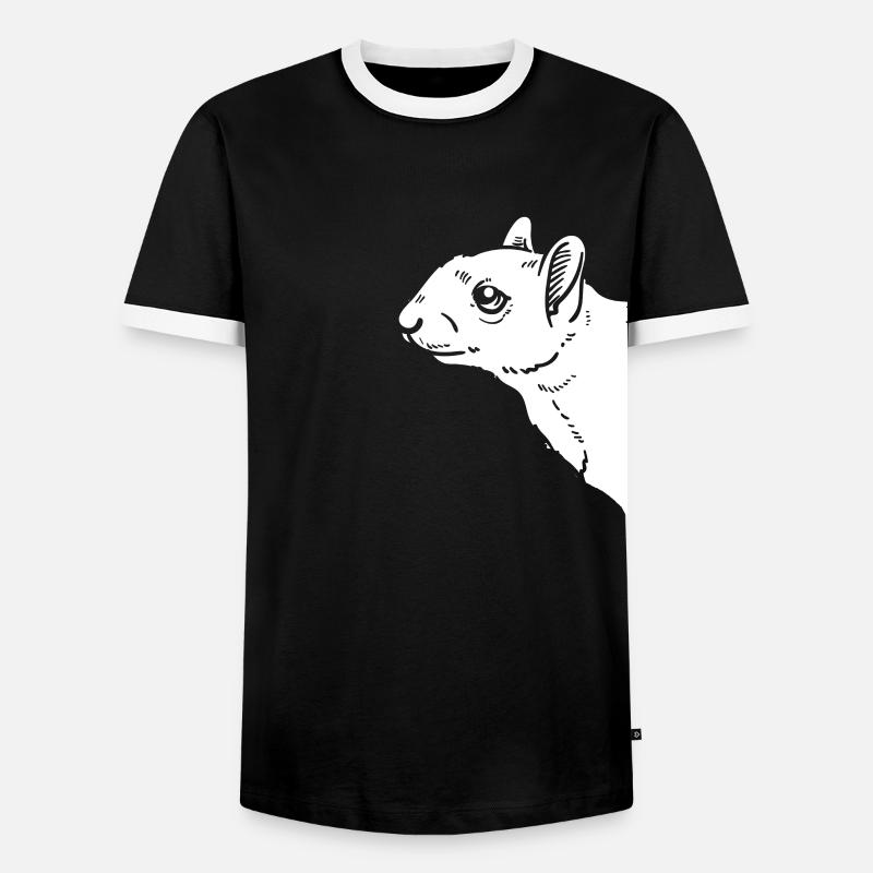 Squirrel Funny Squirrel Lover - Men's Ringer Shirt - black/white