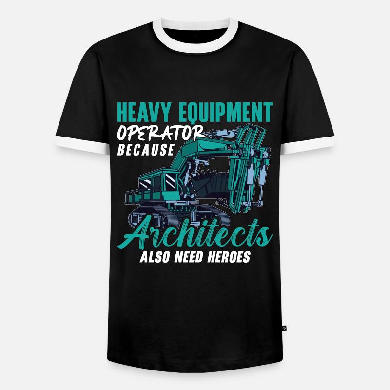 Baggern Baggerfahrer Arbeiter Bauarbeiter Geschenk - Männer Kontrast-T-Shirt - Schwarz/Weiß