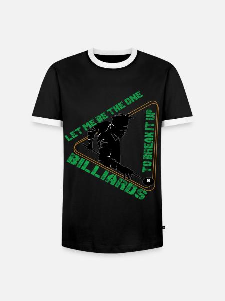 Billard Billardkugel Billarddreieck Kö - Männer Kontrast-T-Shirt - Schwarz/Weiß