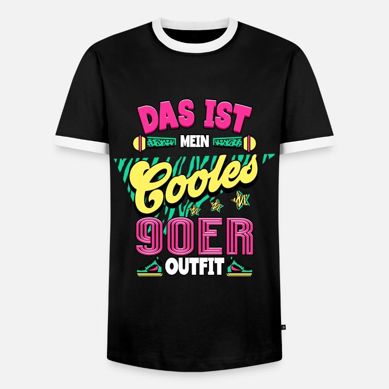 nineties - Men's Ringer Shirt - black/white