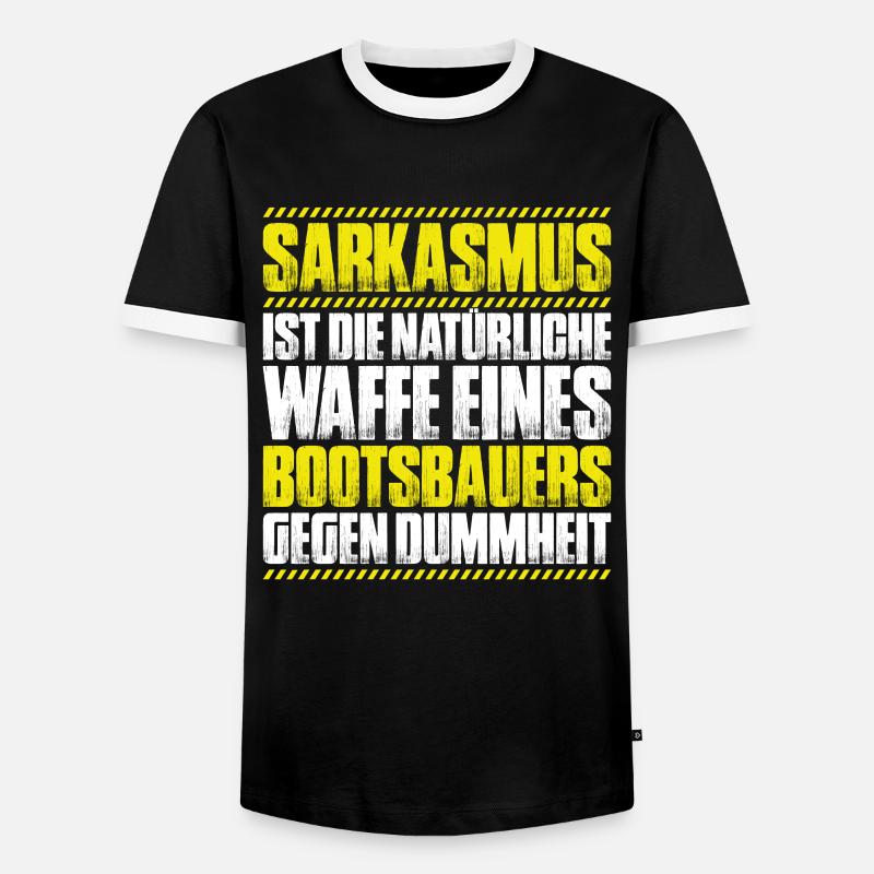 Bootsbauer Bootsbau Schiffbauer Schiffbau Boote - Männer Kontrast-T-Shirt - Schwarz/Weiß
