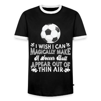 Football Football - T-shirt contrasté Homme - noir/blanc - Devant - AI Model Female 172 light (172cm) & AI Model Male 178 light (178cm)