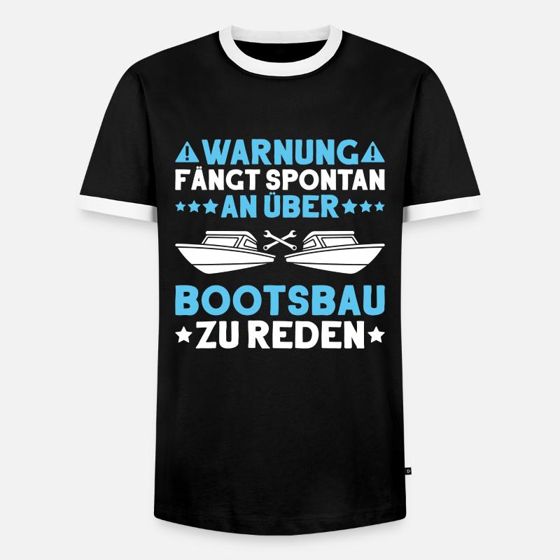 Bootsbauer Bootsbau Schiffbauer Schiffbau Boote - Männer Kontrast-T-Shirt - Schwarz/Weiß