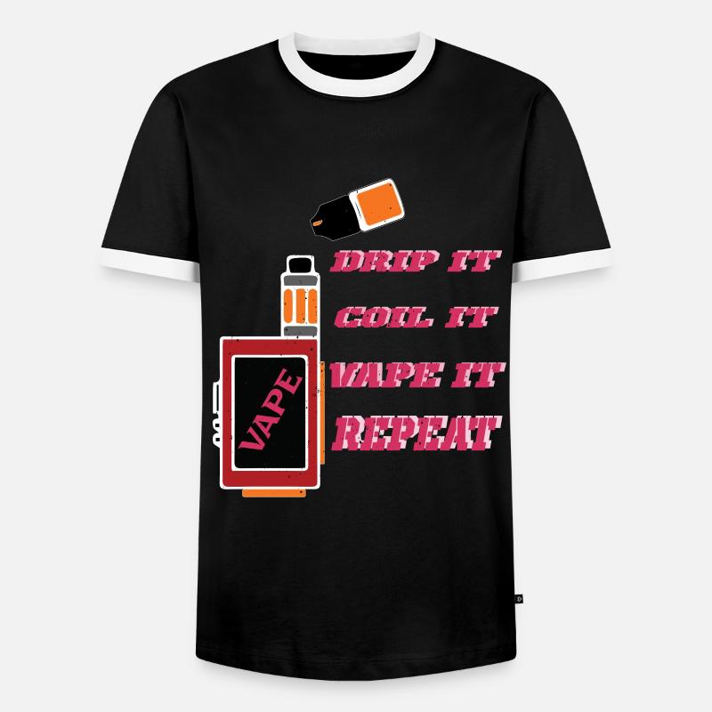 E-Cigarettes E-Shisha Smoking Vaping Liquid - Men's Ringer Shirt - black/white
