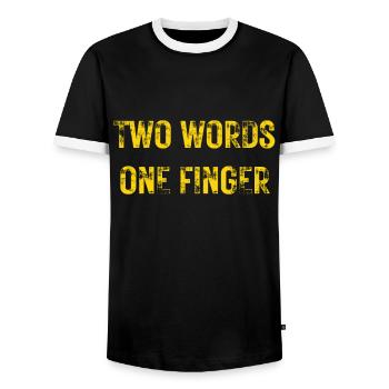 Conception sarcastique cool pour le sarcast - T-shirt contrasté Homme - noir/blanc - Devant - AI Model Female 172 light (172cm) & AI Model Male 178 light (178cm)