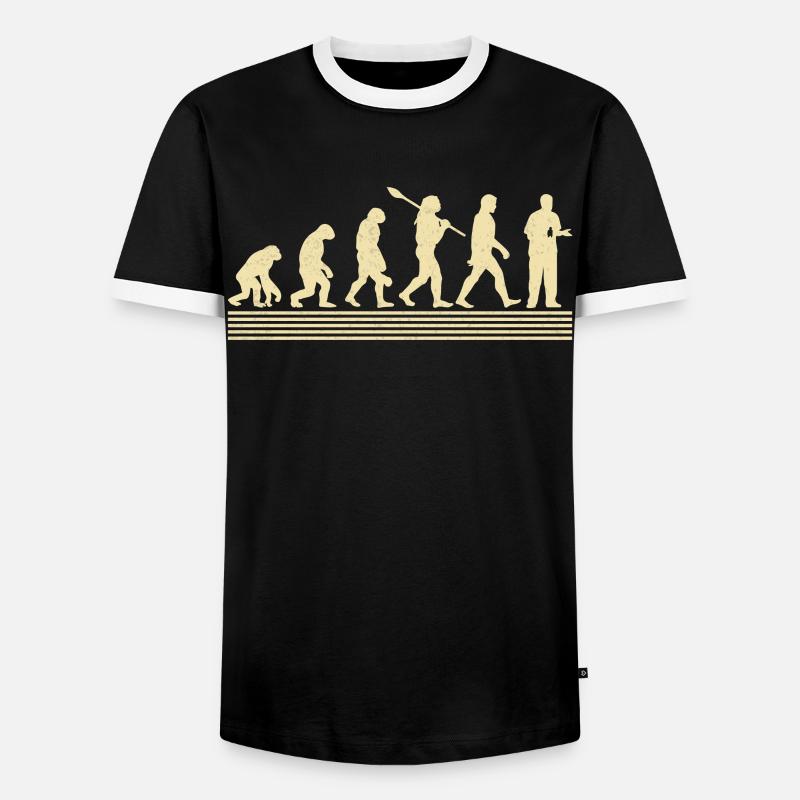 Apothekentechniker Evolution - Männer Kontrast-T-Shirt - Schwarz/Weiß