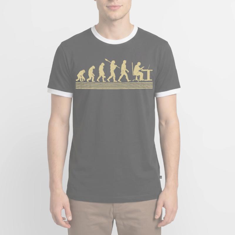 Évolution du programmeur informatique T-shirt contrasté Homme