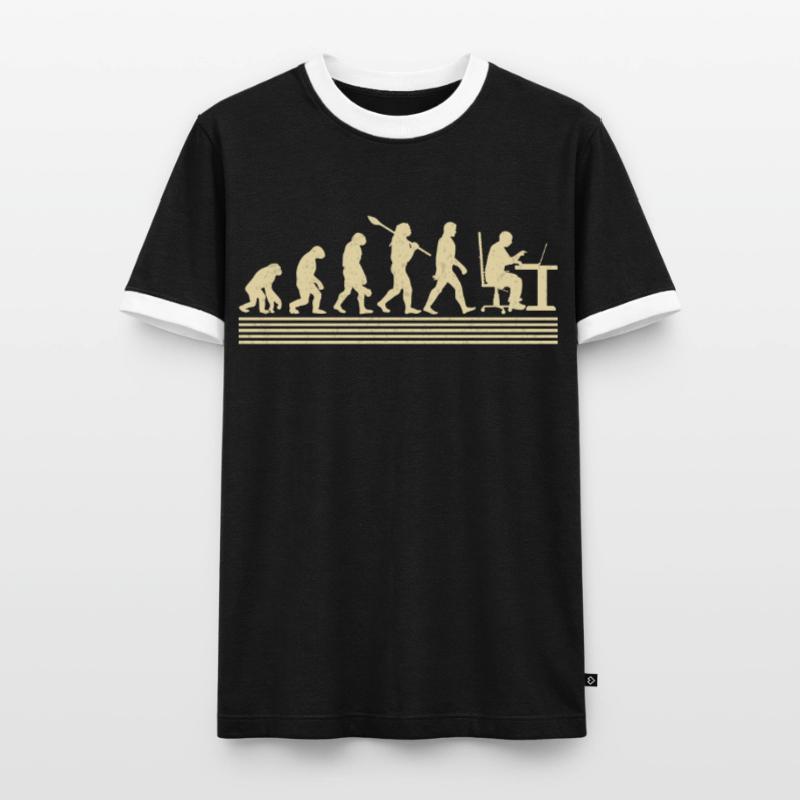 Évolution du programmeur informatique T-shirt contrasté Homme
