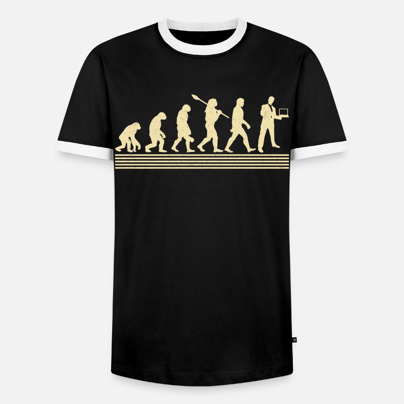 Es Manager Evolution - Men's Ringer Shirt - black/white