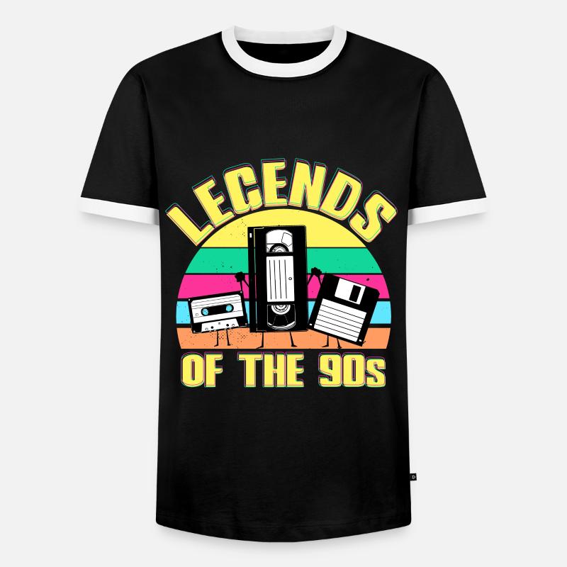 nineties - Men's Ringer Shirt - black/white