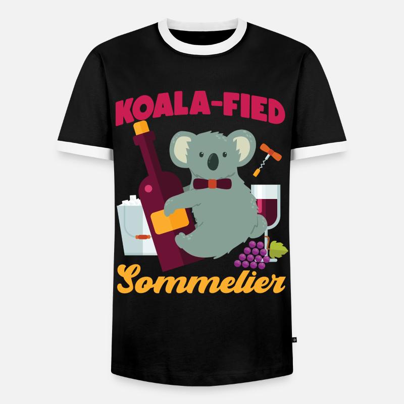 Sommelier Wine Drinking Tasting - Männer Kontrast-T-Shirt - Schwarz/Weiß