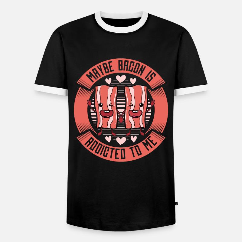 Bacon Bacon Breakfast - Men's Ringer Shirt - black/white