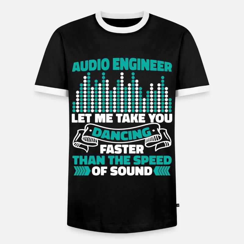 Tontechniker Sound Audio Engineer - Männer Kontrast-T-Shirt - Schwarz/Weiß