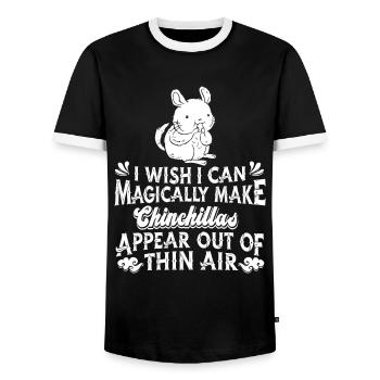 Chinchilla - Männer Kontrast-T-Shirt - Schwarz/Weiß - Vorne - AI Model Female 172 light (172cm) & AI Model Male 178 light (178cm)