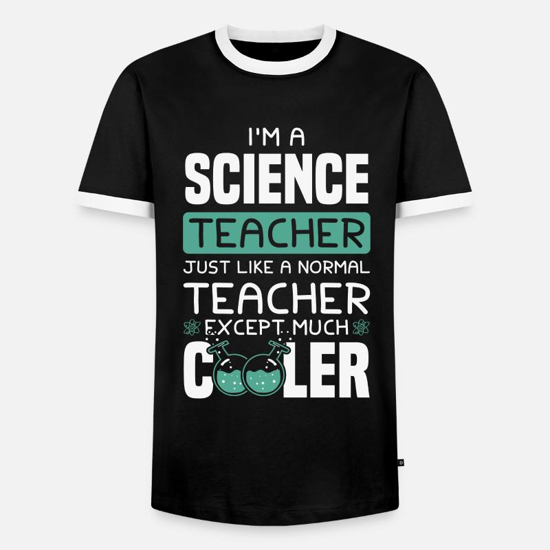 Science teacher - Men's Ringer Shirt - black/white