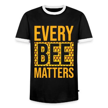 Bees honey bee beekeeper beekeeper gift - Men's Ringer Shirt - black/white - Front - AI Model Female 172 light (172cm) & AI Model Male 178 light (178cm)