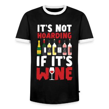 Sommelier Wine Drinking Tasting - Männer Kontrast-T-Shirt - Schwarz/Weiß - Vorne - AI Model Female 172 light (172cm) & AI Model Male 178 light (178cm)