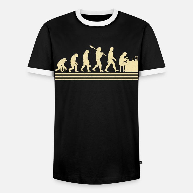 Chemiker-evolution - Männer Kontrast-T-Shirt - Schwarz/Weiß