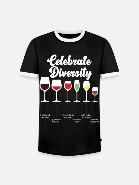 Sommelier Wine Drinking Tasting - Männer Kontrast-T-Shirt - Schwarz/Weiß