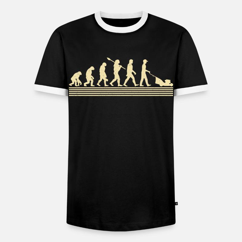Gardener evolution - Men's Ringer Shirt - black/white