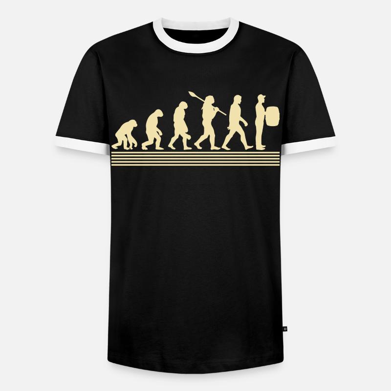 Évolution des vignerons - T-shirt contrasté Homme - noir/blanc