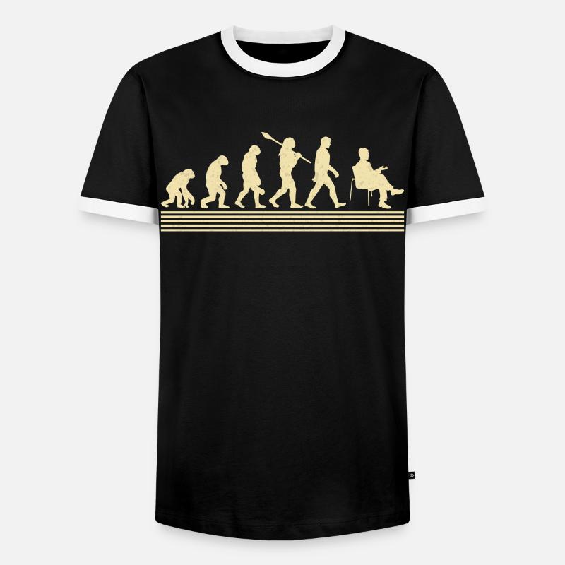 Psychologist Evolution - Men's Ringer Shirt - black/white