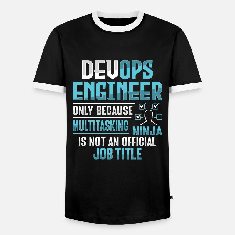 Sys-Admin Entwickler Devops-Ingenieur - Männer Kontrast-T-Shirt - Schwarz/Weiß