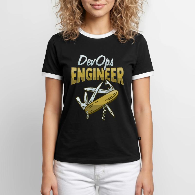 Sys-Admin Developer Devops Engineer Men's Ringer Shirt