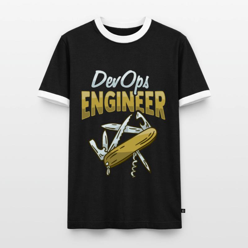 Sys-Admin Developer Devops Engineer Men's Ringer Shirt