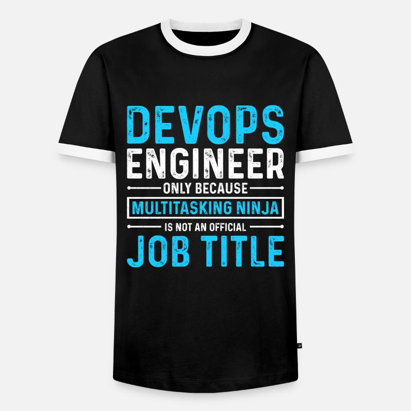 Sys-Admin Developer Devops Engineer - Men's Ringer Shirt - black/white