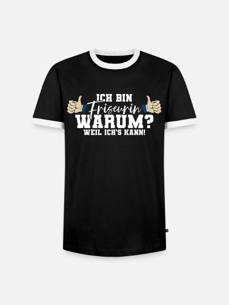Ich bin Friseurin - Männer Kontrast-T-Shirt - Schwarz/Weiß