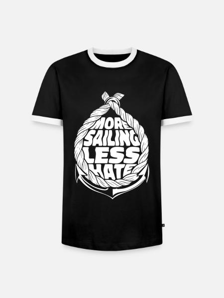 Seglen Segelboot Segler - Männer Kontrast-T-Shirt - Schwarz/Weiß
