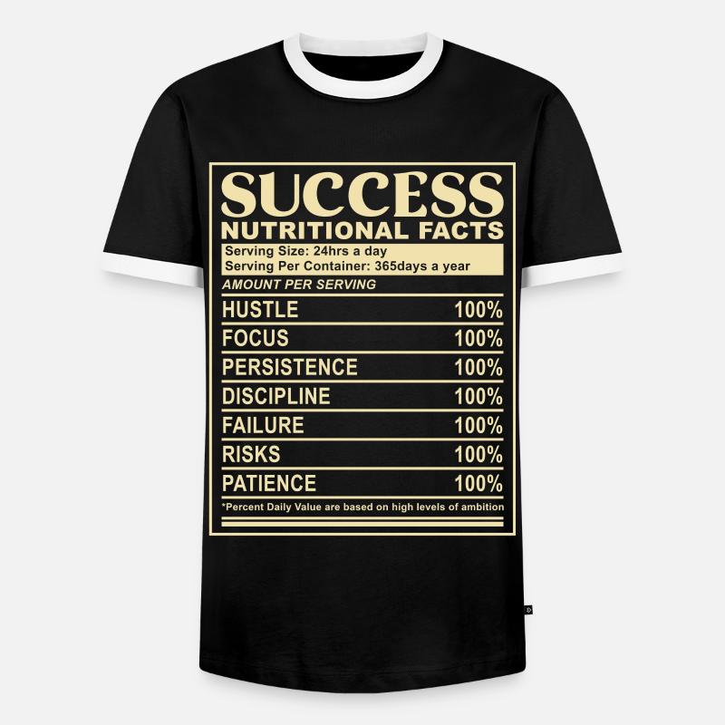 Success Funny Success Nutritional Table - Men's Ringer Shirt - black/white