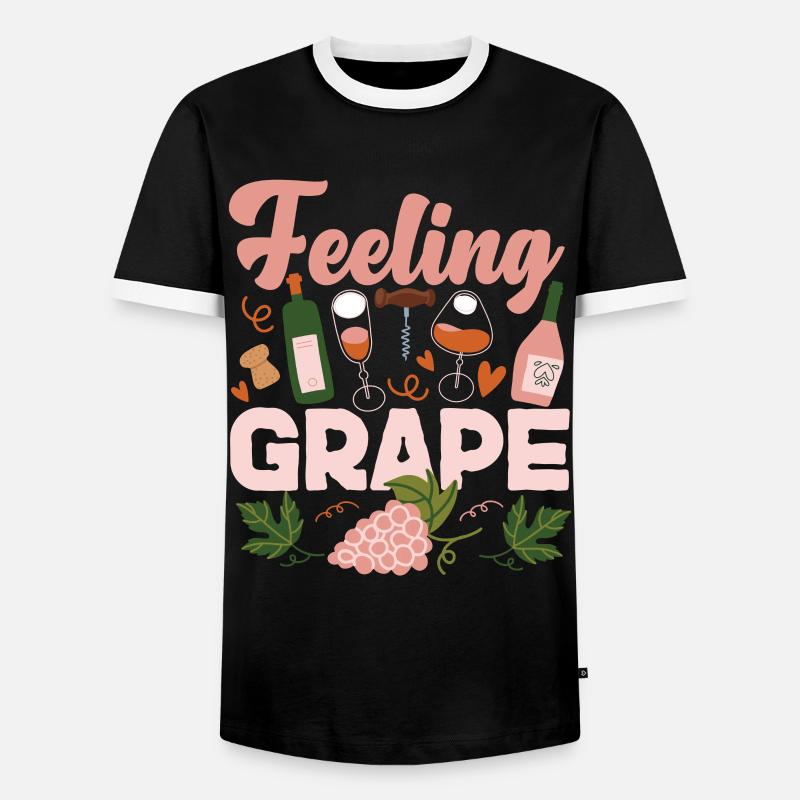 Sommelier Wine Drinking Tasting - Männer Kontrast-T-Shirt - Schwarz/Weiß